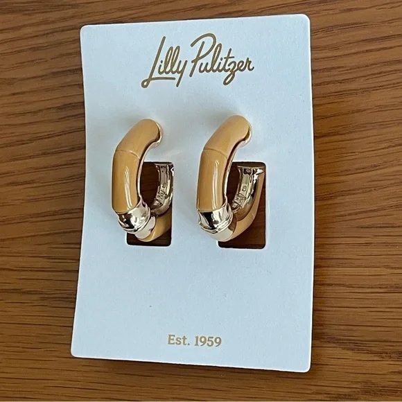 Lilly Pulitzer Oyster Bay Hoop Earrings - Picture 8 of 8